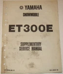 1980'S Yamaha ET300E Snowmobile Supplementary Service Manual Genuine Original. Fixed Price $21.79.