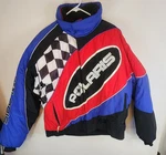 Vintage Polaris Racing Snowmobile Jacket Mens Xl Blue Checkered Thermolite. Fixed Price $80.00.