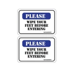 Please Wipe Your Feet Before Entering 1 Pair Of Decal Stickers P403. Fixed Price $7.98.