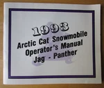 1993 Arctic Cat Jag Panther Snowmobile Operators Manual P/n 2254-817. Fixed Price $10.99.
