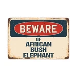 Beware Of African Bush Elephant Rustic Or Decal Signmission Classic. Fixed Price $18.99.