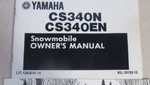 Yamaha Factory Owners Manual 1988 CS340N En LIT-12628-01-10. Fixed Price $29.59.