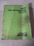 Artco Arctic 1987 Snowmobile Parts Price List Catalog Number 2254-458. Fixed Price $12.54.