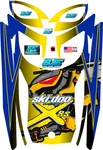 Ski Doo Snowmobile Rev Xrs, 03-08 Factory Reproduction Hood Decal Kit. Fixed Price $85.00.