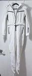 Asos 4505 Women White Ski Snow Jumpsuit Belted Faux Fur Hood Size US8 Nwt. Fixed Price $95.99.