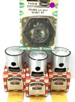 3 Polaris EC65 648 Engine .010 Oversize Pistons & Gasket Set Snowmobile Nos. Fixed Price $229.00.