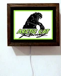 Arctic Cat Racing Snowmobile Panther Winter Sport Dealer Retro Lighted Wall Sign. Fixed Price $65.00.