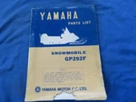 1973 Yamaha Snowmobile GP-292F Parts List Manual 864-60 SM206. Fixed Price $15.00.
