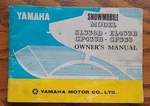 Vintage Yamaha Snowmobile Model SL292C GP338D EL433B GP433B Owners Manual. Fixed Price $24.95.