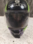 Vintage Bieffe Dot Motorcycle Helmet Size Small 56 1400 Italy Checkered Green. Fixed Price $21.25.