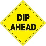 Voss Signs 425 Da Yr Yellow Plastic Reflective 12"-DIP Ahead. Fixed Price $13.25.