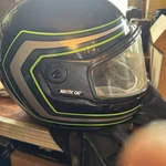 Cat Arcticwear Fiberglass Snowmobile Helmet Xl Black Neon ARCTIC.102. Fixed Price $75.00.