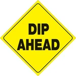 Voss Reflective Trail Sign Dip Ahead. Fixed Price $15.98.