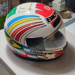 Italy Bieffe Loris Capirossi Motorcycle Racing Helmet GR-1500 Large Flags. Fixed Price $75.00.