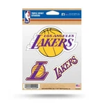 Los Angeles Lakers - Sheet Of 3 Triple Spirit Stickers. Fixed Price $6.99.