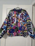 Rare Nautica Sailing Collage All Over Reversible Jacket Size Large Men. Fixed Price $32.39.
