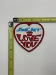 Vintage 1970S 3.25 X3 Snojet Love You Heart Snowmobile Racing Sew-on Patch. Fixed Price $5.00.