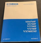 2001 Yamaha Snowmobile MM700F, SX700F, VT700F, VX700F, VX700DXF Owners Manual. Fixed Price $24.99.