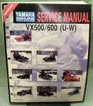 Genuine Yamaha LIT-12618-VX-01 VX500/600 (u-w) Service Manual 1995. Fixed Price $71.85.