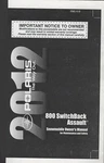 2012 Polaris Snowmobile 800 Switchback Assault Owner's/maintenance Manual (079). Fixed Price $29.98.