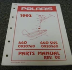 1993 Polaris 440 Sks Snowmobile Model 0930560 Parts Catalog Manual 9912293 Rev. Fixed Price $82.84.