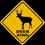 Warning Buck Deer Xing Crossing Street Sign Hunting Cabin/bar/pub Wall Decor. Fixed Price $25.77.