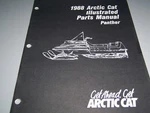 1988 Arctic Cat Illustrated Parts Manual Panther Snowmobile # 2254-446 * Clean. Fixed Price $5.00.