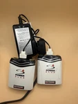 Hotronic S4 Power Plus Battery Two (2) Packs W/dual Charger On-not Tested. Fixed Price $229.99.