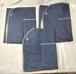 Ansell Industrial Work Shop Denim Blue 36" Bib Aprons W/ Pockets. Fixed Price $30.00.