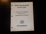 1972 Arctic Cat Snowmobile Engine Kawasaki Model KT150-292CC Part MANUAL(086). Fixed Price $15.00.