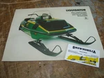 Rare Vintage 1976 John Deere Liquidator Snowmobile Brochure Cross Country Race. Fixed Price $25.00.