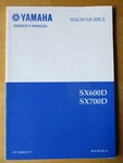Yamaha SX600D SX700D Snowmobile Owners Manual. Fixed Price $10.99.