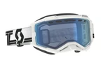 Scott Usa Fury Adult Snowmobile Goggles White/black/blue/one Size Osfm 51-2340. Fixed Price $63.00.