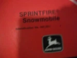 John Deere Operator's Manual Spritfire Snowmobile OM-M69753 Issue E3. Fixed Price $24.99.