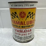 Yamaha Yamalube Oil Can 2-CYCLE Vintage Unopened Full Metal. Fixed Price $50.00.