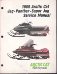 1989 Arctic Cat Jag Panther Super Service Manual Snowmobile #2254-496 MN2516. Fixed Price $18.95.