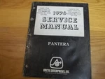 1976 Vintage Arctic Cat Service Manual, Pantera P/n 0153-087. Fixed Price $30.00.
