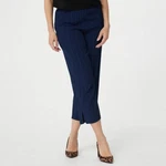 Dennis Basso Textured Woven Pull-on Crop Pants Color Navy Size Xs A398748. Fixed Price $29.99.