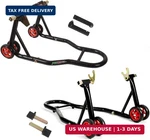MOTO4U Motorcycle Front & Rear Stand, Combo Universal Wheel Lif. Fixed Price $149.98.
