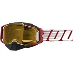 100% Armega Snow Goggles Oversized Red Yellow Lens For Cold Weather Sports. Fixed Price $100.00.