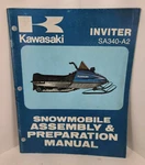 Vintage 1977 Kawasaki Inviter Snowmobile Assembly Prep Manual Model SA340-A2. Fixed Price $29.99.