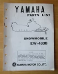 Yamaha Ew 433B Snowmobile Parts List Manual Dated 1971. Fixed Price $13.99.
