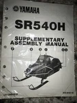 New 1984 Yamaha SR540H Supplementary Assembly Manual LIT-12668-00-54 BB6-3. Fixed Price $14.99.