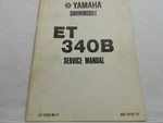 Yamaha Snowmobile ET340B Service Manual 1977 LIT-12618-00-11 B15262. Fixed Price $8.99.