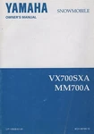 1997 Yamaha Snowmobile VX700SXA, MM700A Owners Manual LIT-12628-01-81 (728). Fixed Price $23.08.