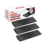 Pyle Car Driveway Adjustable Curb Ramps - 3 Pack Heavy Duty Rubber Threshold .... Fixed Price $237.81.