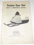 1960'S Scorpion Sled Snowmobile Owners Operators & Parts Manual Original. Fixed Price $290.98.