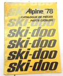 Ski Doo Parts Manual 1978 Alpine 480107500. Fixed Price $24.95.