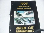 Arctic Cat Snowmobile 1994 Cheetah 550 Shop Service Manual Used Oem 2255-002. Fixed Price $9.95.