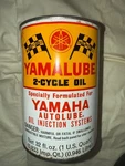 Vintage Yamalube Yamaha 2 Engine Oil Can Metal 1960S Full Motorcycle. Fixed Price $100.00.